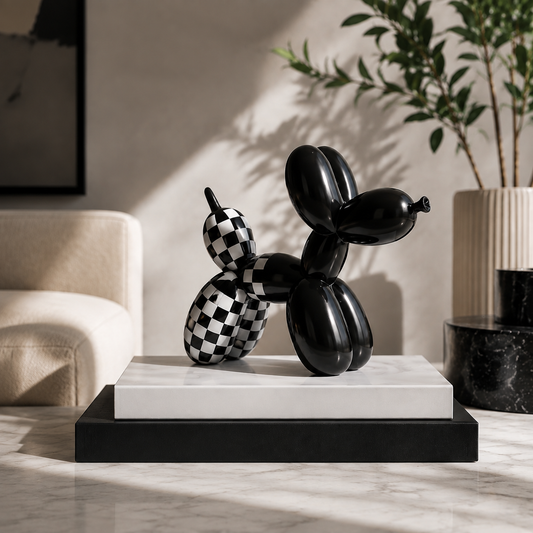 Balloon Dog Sculpture Decor | Abstract Animal Figurine | Modern Desktop Ornament | Minimalist Living Room Decoration | Creative Home Accent