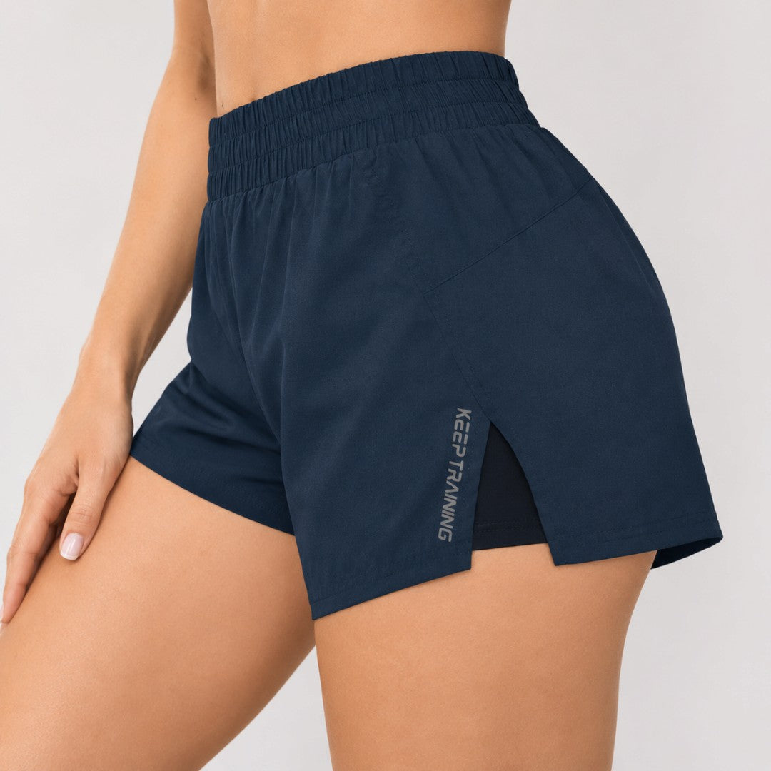 Womens High Waisted Running Shorts | 2 in 1 Athletic Workout Shorts | Gym Fitness Tennis Activewear