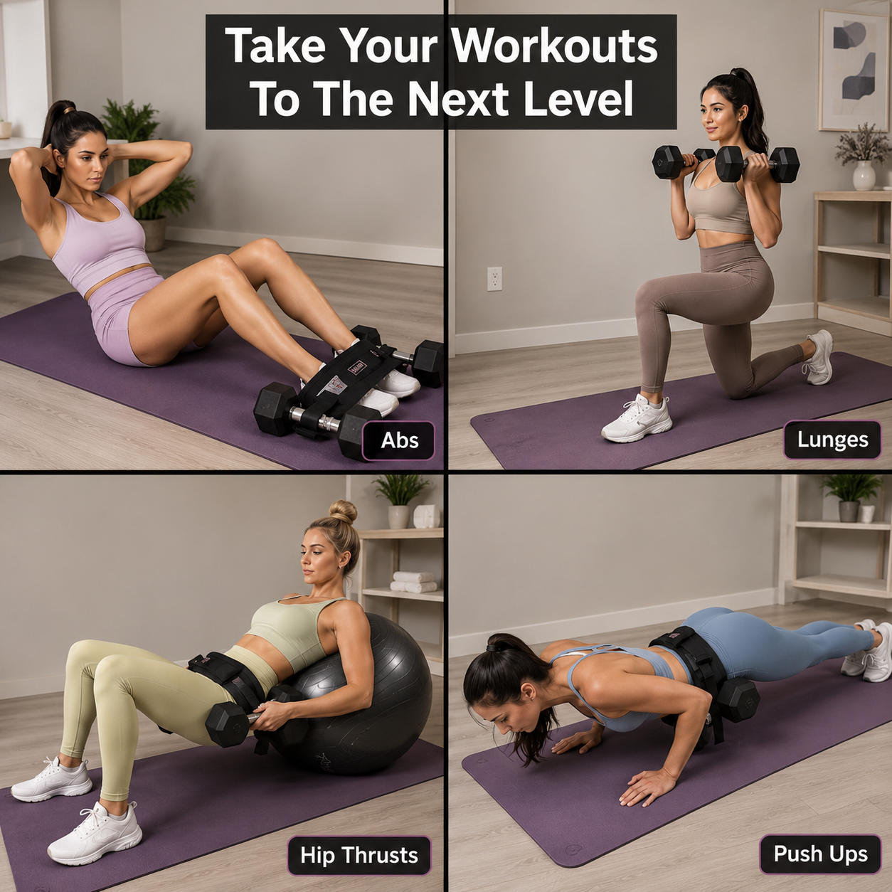 Dumbbell Hip Thrust Belt | Weighted Waist Workout Strap | Lower Body Training Gear | Home Gym Exercise Accessory
