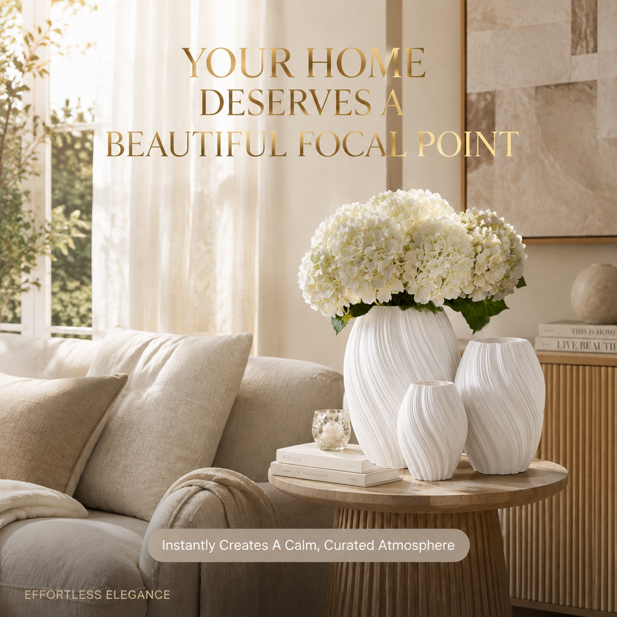 Wave Shaped Vase Decor | Modern Flower Vase Centerpiece | Home Table Decoration | Living Room Office Accent | Wedding Display