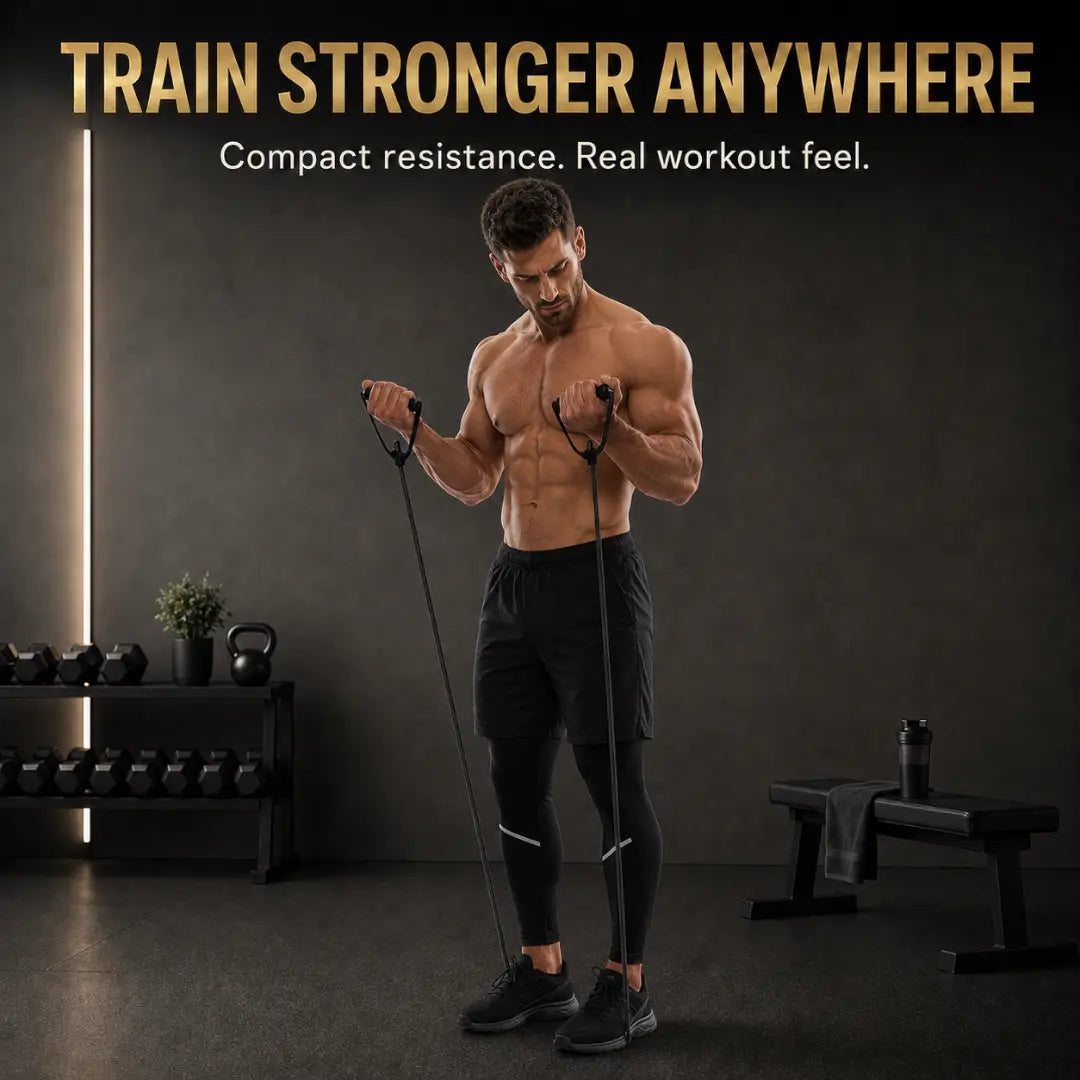 Resistance Bands with Handles | Exercise Tube Set | Home Workout Gear | Full Body Strength Training Equipment Jumartins