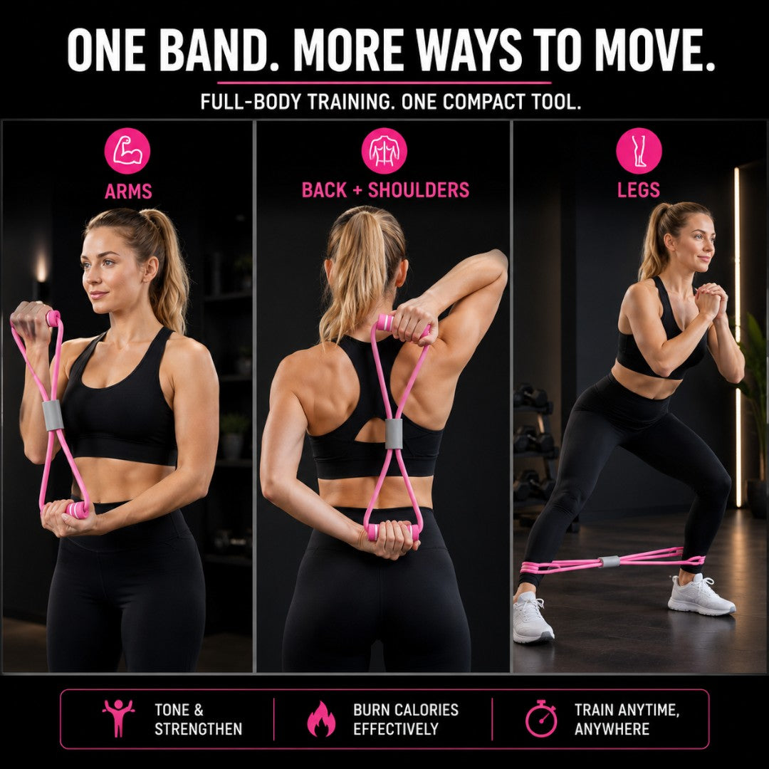 Resistance Band with Foam Handles | Full Body Home Workout Pull Rope | Arms Legs Back Exercise | Yoga Fitness Training Equipment