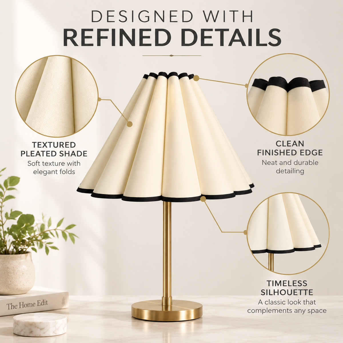 Fabric Petal Lampshade | E26 E27 Lamp Shade Replacement | Table Floor Ceiling Lamp Cover | Pleated Light Fixture Decor
