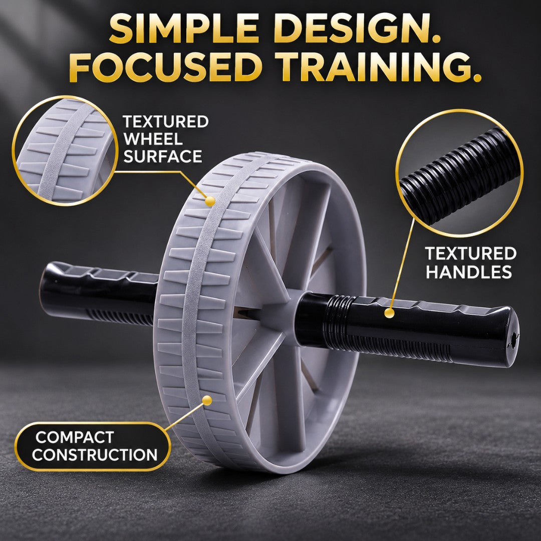 Ab Roller Wheel for Core Workouts | Abdominal Exercise Equipment | Compact Home Gym Fitness Trainer