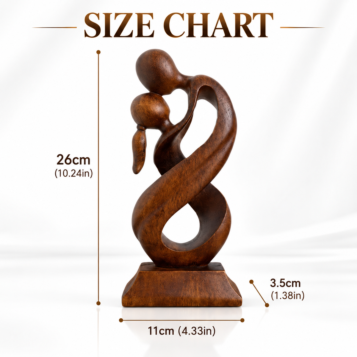 Couple Embrace Sculpture | Romantic Love Statue | Abstract Resin Home Decor | Anniversary Gift | Shelf Table Decor