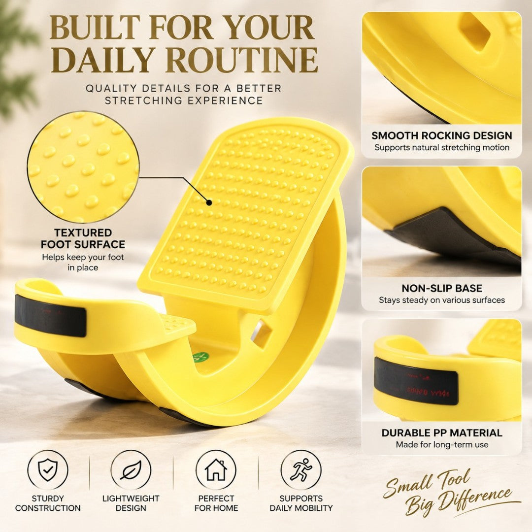 Calf Stretcher Rocker | Foot Stretching Board | Ankle Mobility Trainer | Lower Leg Stretching Tool | Home Fitness Equipment