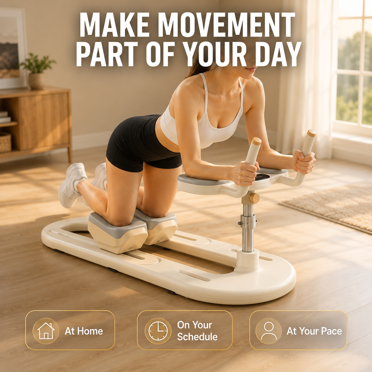 Home Abdominal Trainer | Sliding Knee Exercise Machine | Mountain Climber Workout Device | Compact Indoor Fitness Equipment
