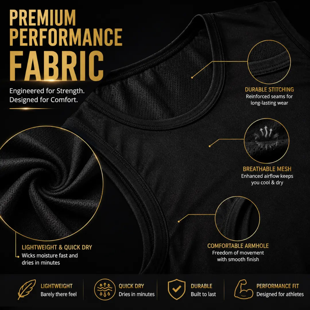 Quick Dry Workout Tank Top | Men's Sleeveless Gym Shirt | Breathable Mesh Singlet | Fitness Basketball Training Wear Jumartins