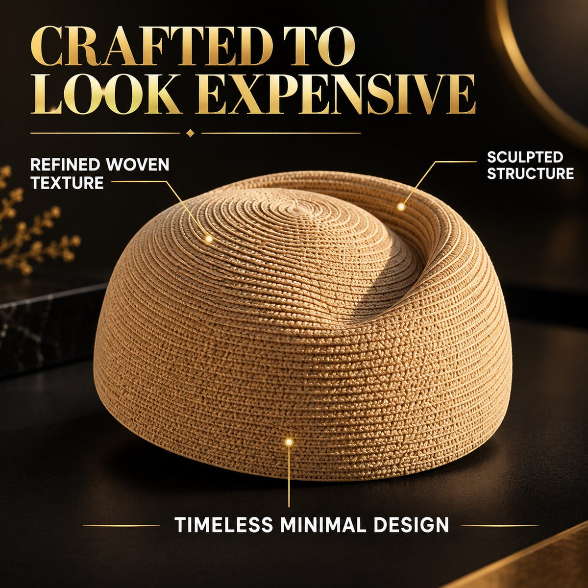Handwoven Straw Pillbox Hat for Women, Vintage Cocktail Cap, Minimalist Fascinator, Elegant Wedding Garden Party Resort Headwear