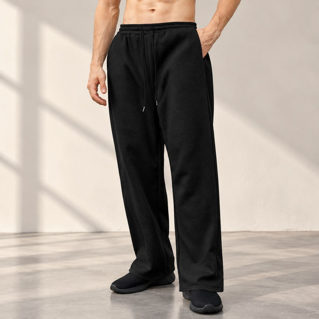Wide Leg Sweatpants for Men & Women | Loose Fit Drawstring Casual Pants | Oversized Streetwear Jogger Style Everyday Trousers