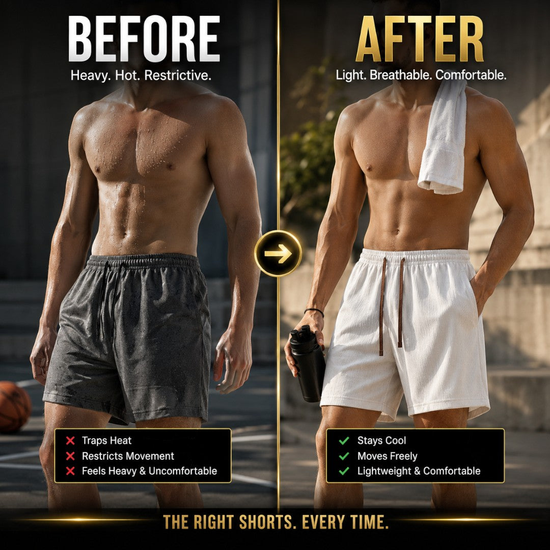 Loose Fit Gym Shorts | Quick Dry Basketball Shorts | Textured Drawstring Training Bottoms | Summer Running Wear