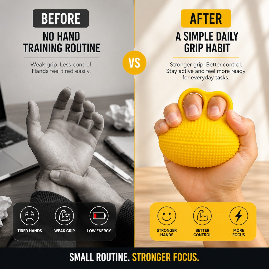 Finger Grip Strengthener Hand Exerciser Ball | Finger Training Tool | Portable Squeeze Trainer for Hand Exercise and Muscle Relaxation