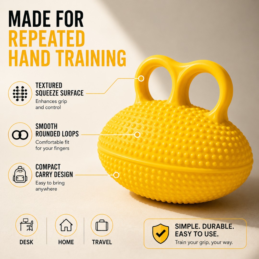 Finger Grip Strengthener Hand Exerciser Ball | Finger Training Tool | Portable Squeeze Trainer for Hand Exercise and Muscle Relaxation