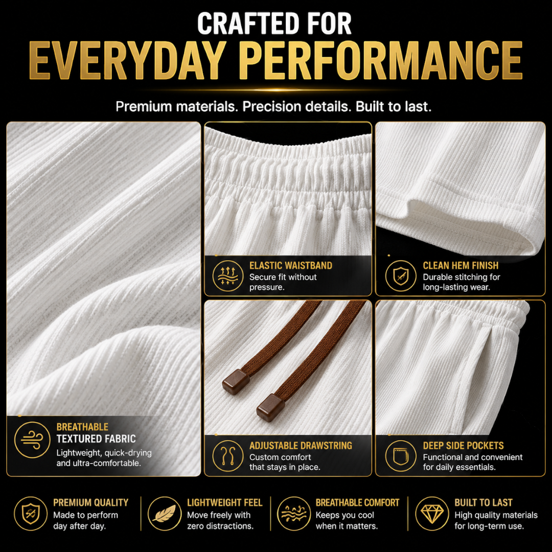 Loose Fit Gym Shorts | Quick Dry Basketball Shorts | Textured Drawstring Training Bottoms | Summer Running Wear