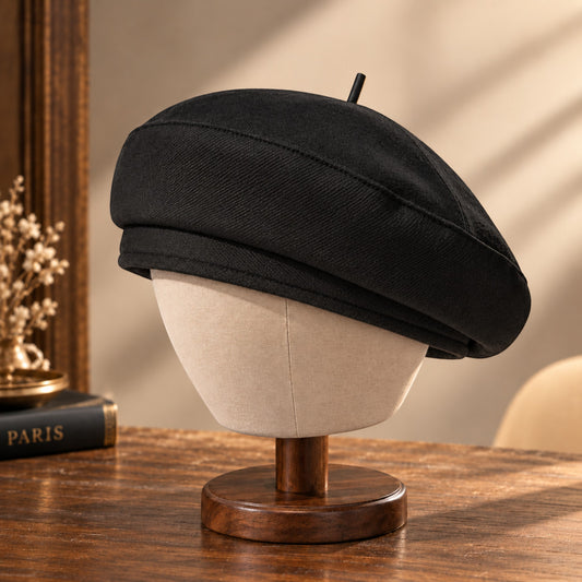 Women's French Beret Hat Handmade Classic Artist Cap Soft Fashion Beret for Casual Travel Vintage Parisian Style