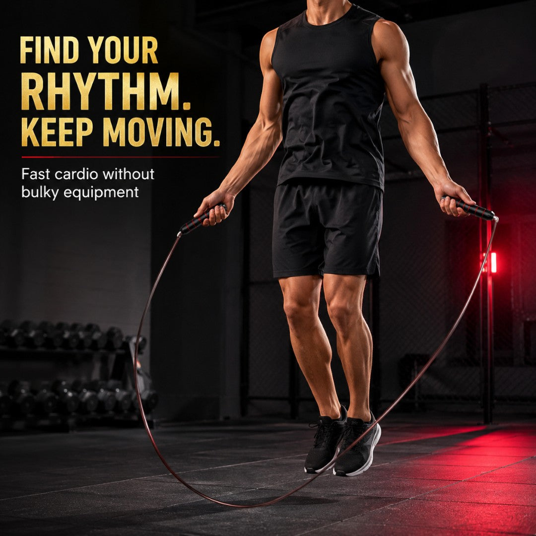Speed Jump Rope | Adjustable Wire Skipping Rope | Tangle Free Cardio Equipment | Home Workout Training Accessory