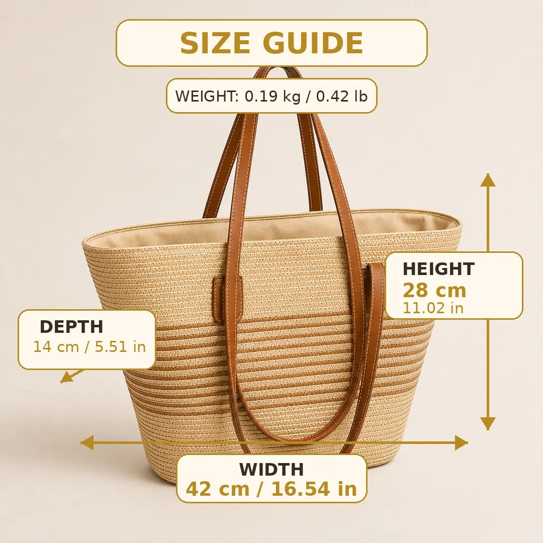 Woven Straw Tote Bag | Large Shoulder Handbag | Beach Carryall Purse | Vacation Travel Shopper | Casual Summer Tote Jumartins