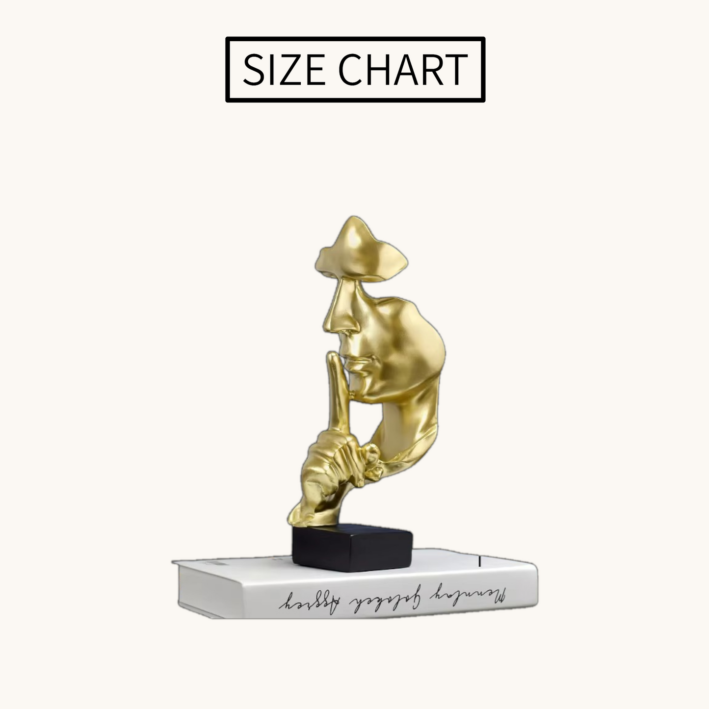 Abstract Thinker Statue | Modern Face Sculpture | Home Office Decor